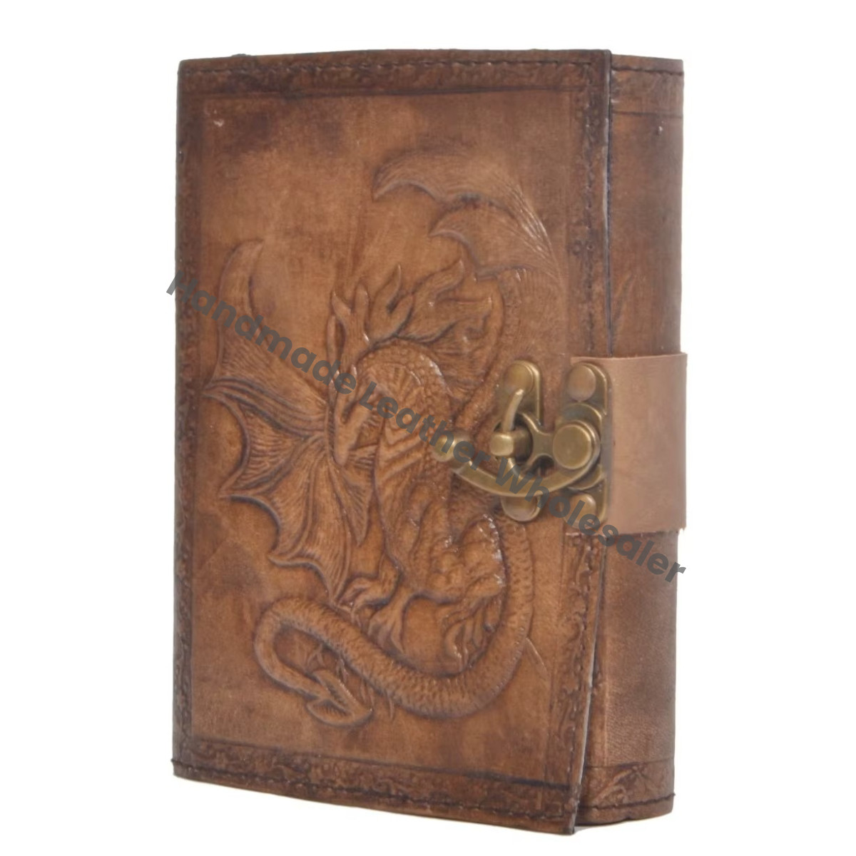 Dragon Book Shadows Grimoire Charcoal Hardcover Handmade Leather Notebook Office Diary Embossed Blank Journal Drawing Gift