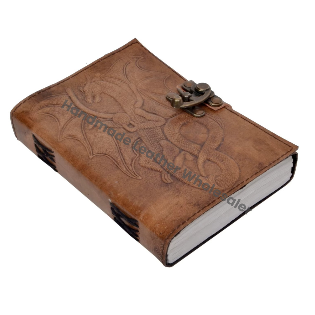 Dragon Leather Embossed Journal Grimoire Office Diary College Poetry Sketchbook Planner Travel Recyclable Handmade Paper Gift