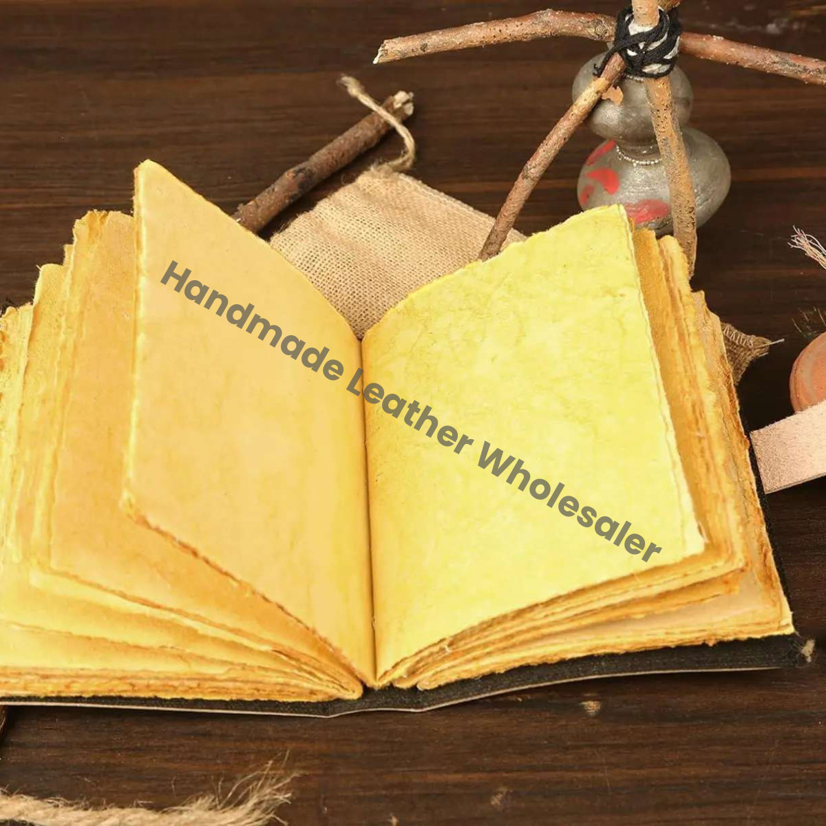 Dragon Leather Journal: Handmade Book of Shadows with Key Lock