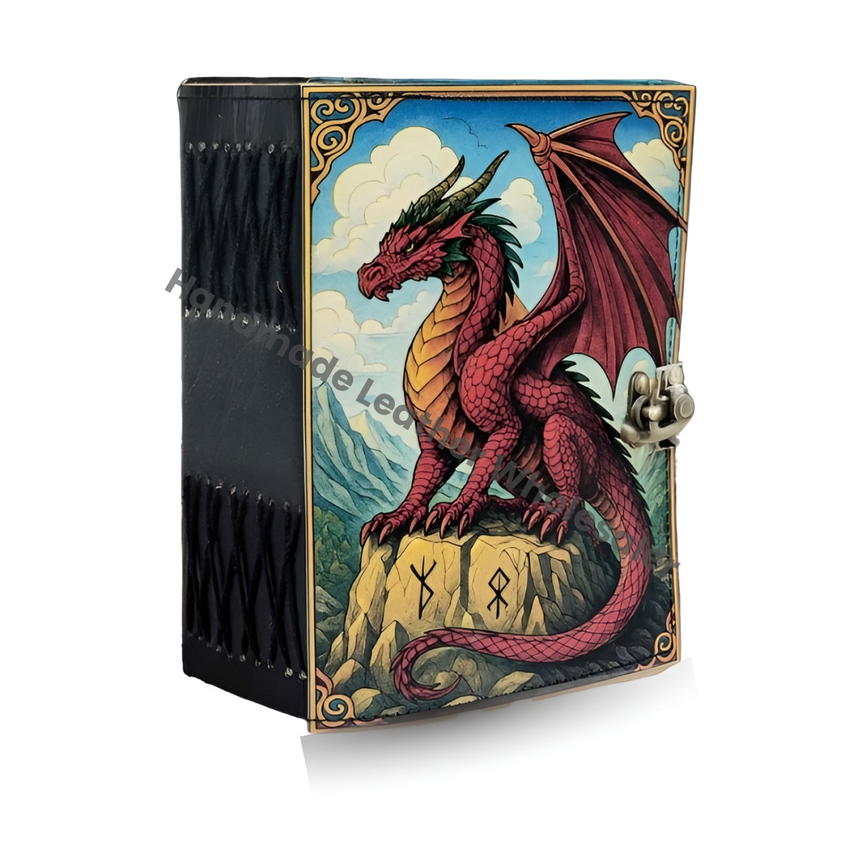 Dragon Leather Journal: Handmade Deckle Edge Book of Shadows