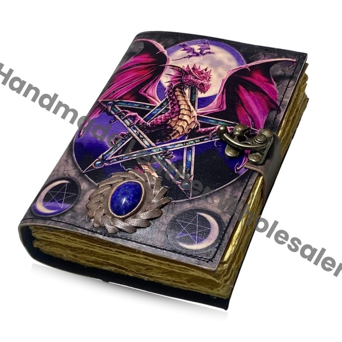 Dragon Leather Journal: Vintage Spell Book, Handmade Grimoire