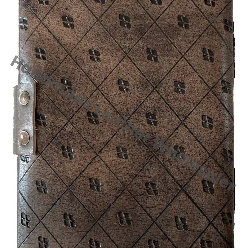 Dragon Moon Vintage Lock Handmade Leather Hardcover Journal with Eco-friendly Paper Custom Logo Gift Option-Travel Drawing Diary