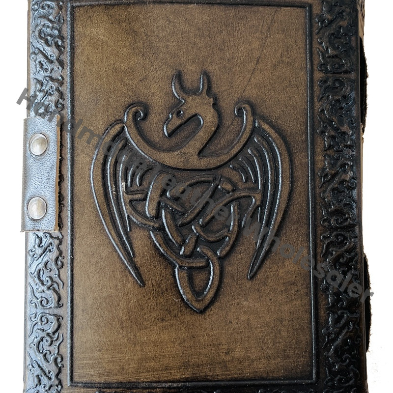 Embossed Handmade Book of Shadows Poetry Book Leather Journal Beautiful Collage Personal Organizer Notebook Spell Blank Wiccan