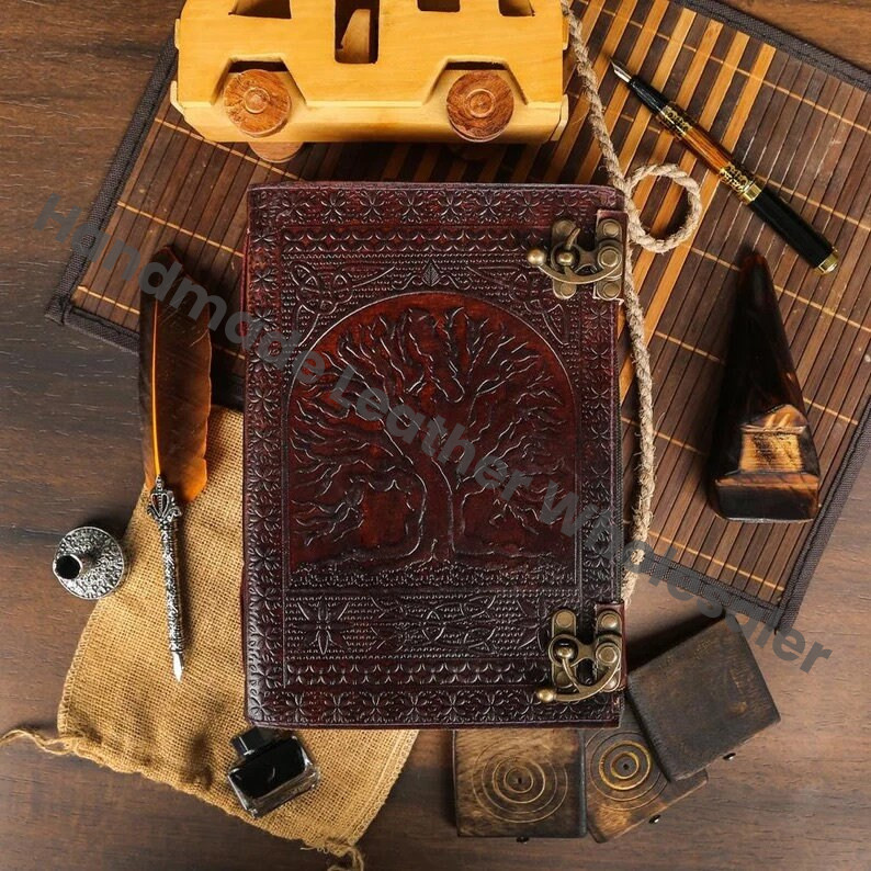 Embossed Tree of Life Leather Journal