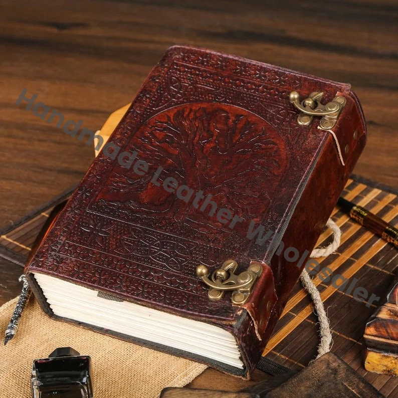 Embossed Tree of Life Leather Journal
