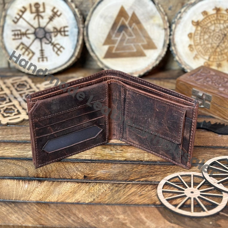 Engraved Full-Grain Leather Wallet, RFID Protection, Anniversary Gift
