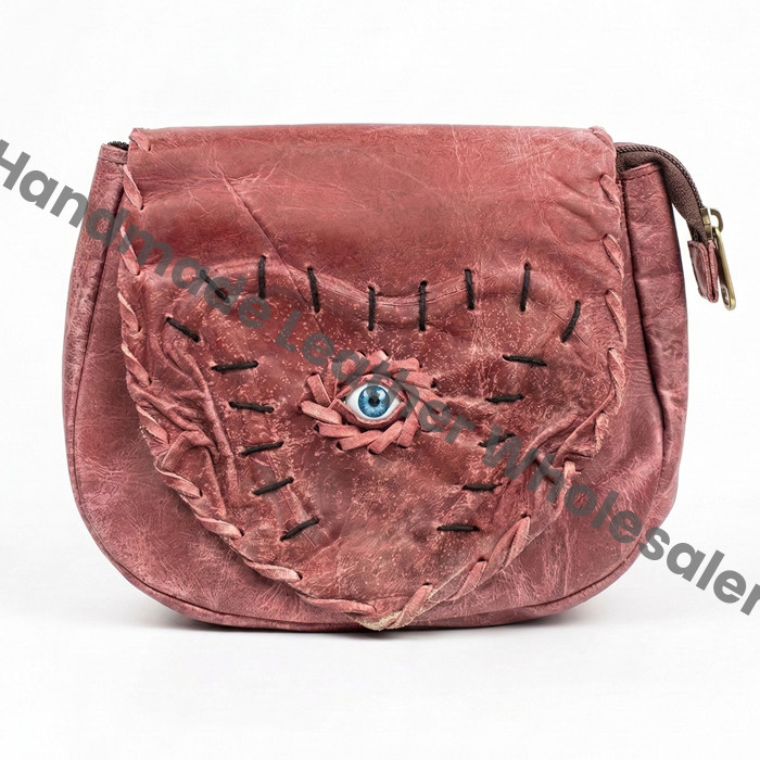 Evil Eye Leather Crossbody Bag, Halloween Sling Purse