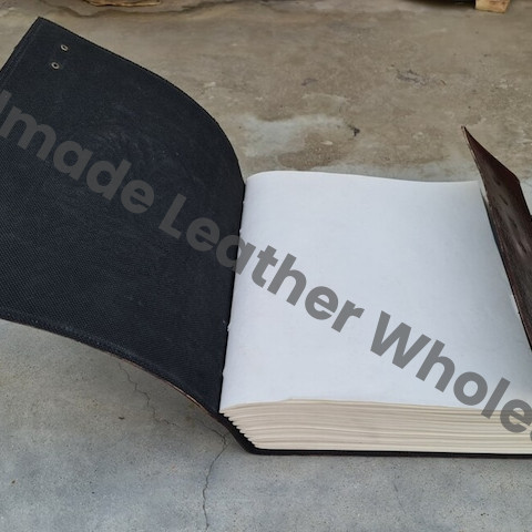 Extra Large Embossed Pentacle Leather Journal, Book of Shadows, Grimoire