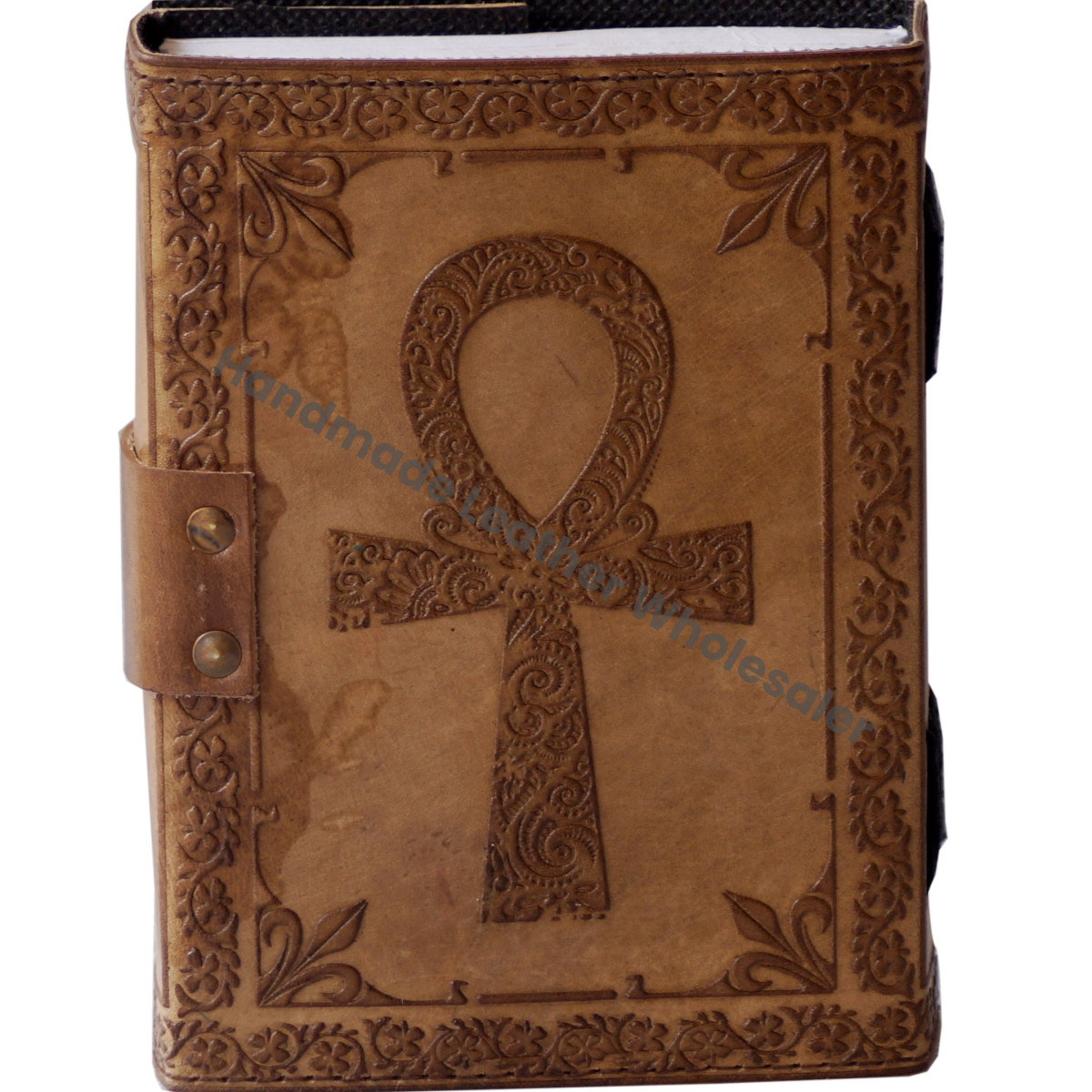 Eye Horus Handmade Leather Hardcover Journal Third Eye Embossed Vintage Design Charcoal Notebook Sketchbook Travel Planner