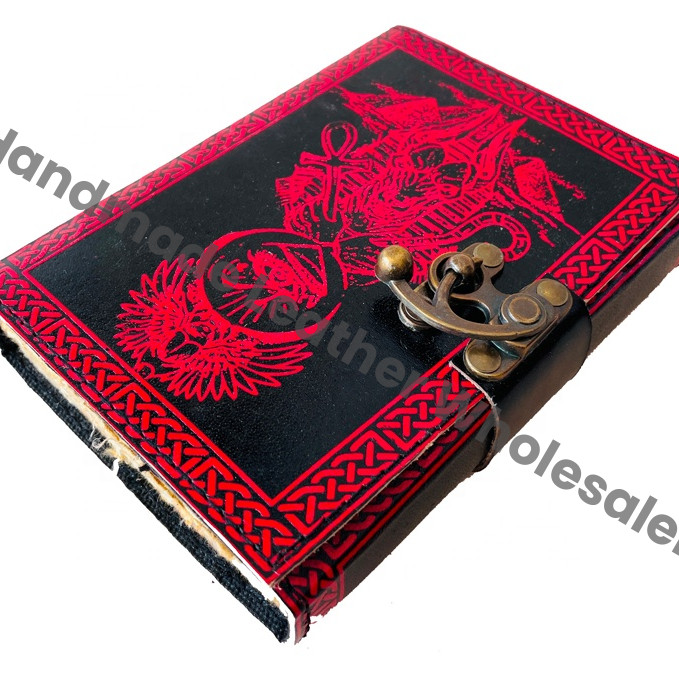 Eye Horus Vintage Leather Hardcover Journal Women Book Shadows Sketchbook Deckle Recyclable Paper Old Pages Third Eye Gift
