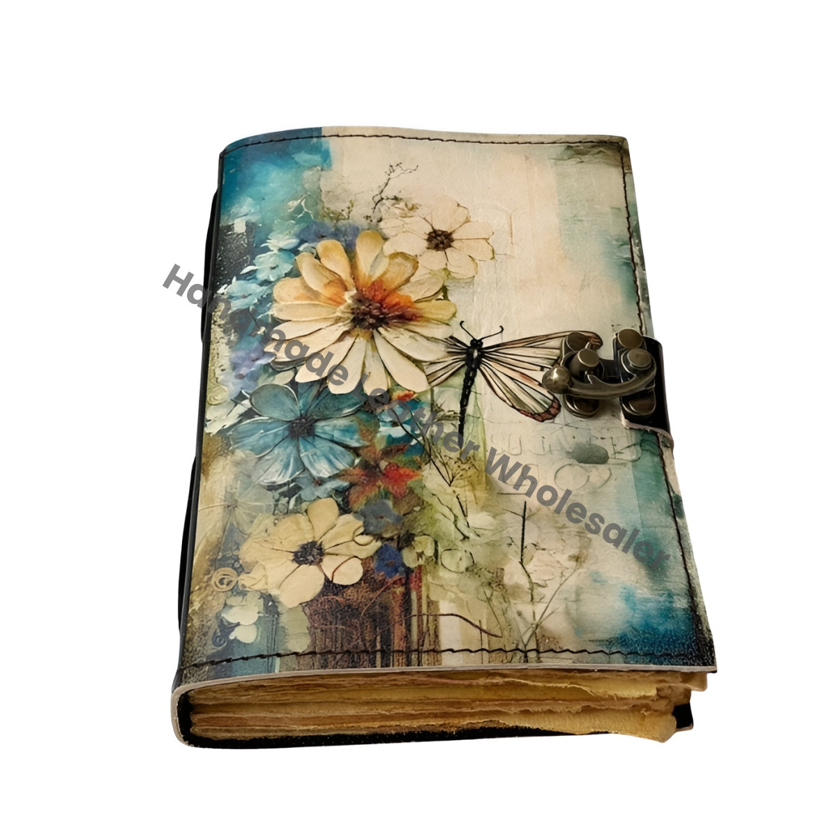 Flower Leather journal Vintage Sun Forest Grimoire Handmade Book of Shadows, Spell book Wiccan Pagan Gothic Magic Diary