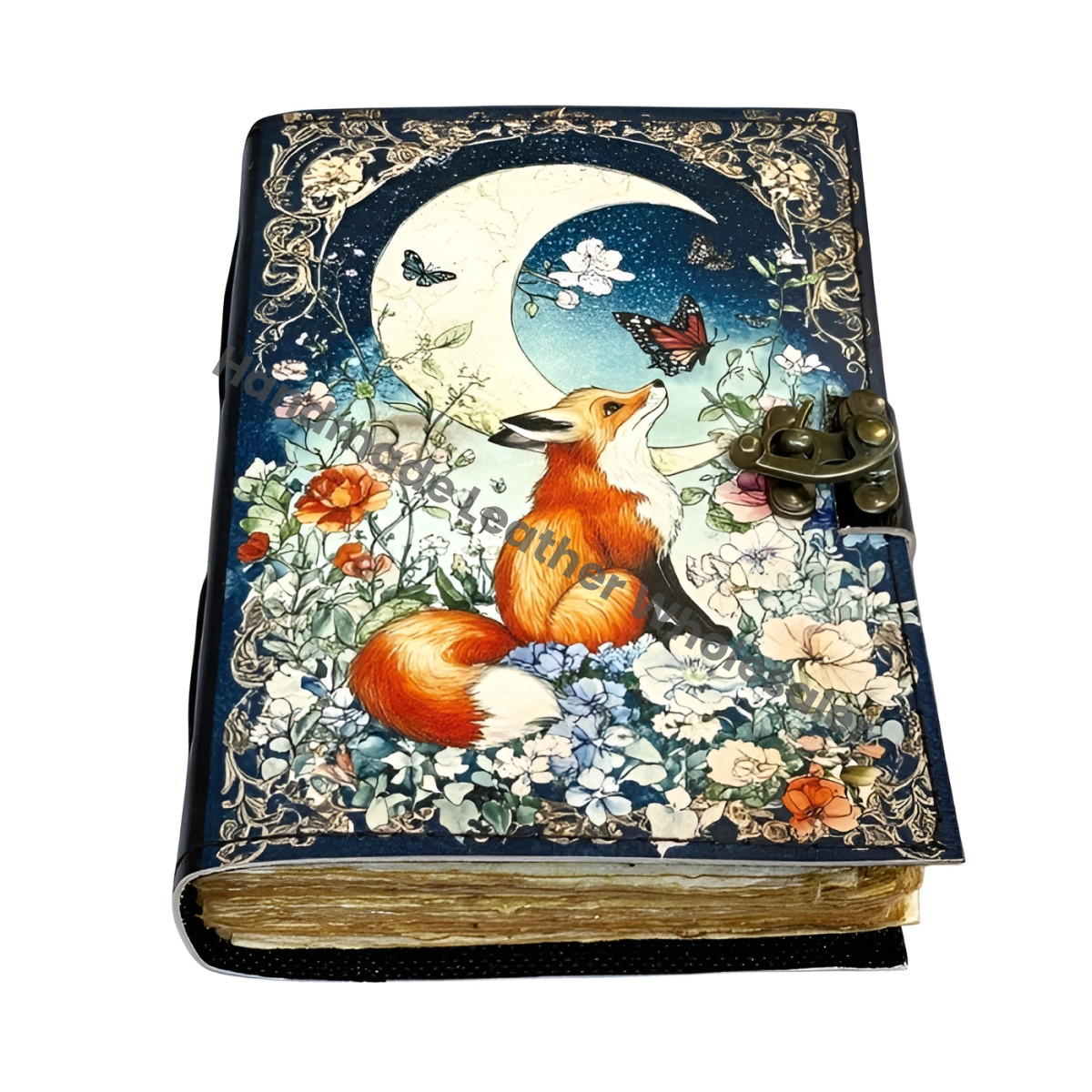 Fox Leather Grimoire | Handmade Deckle Edge Spell Book