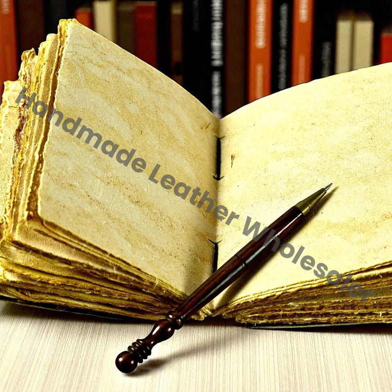 Fox Leather Grimoire Journal– Handmade Vintage Book of Shadows | Witchcraft Spellbook | Wiccan Pagan Occult Gothic Magic Diary Gift