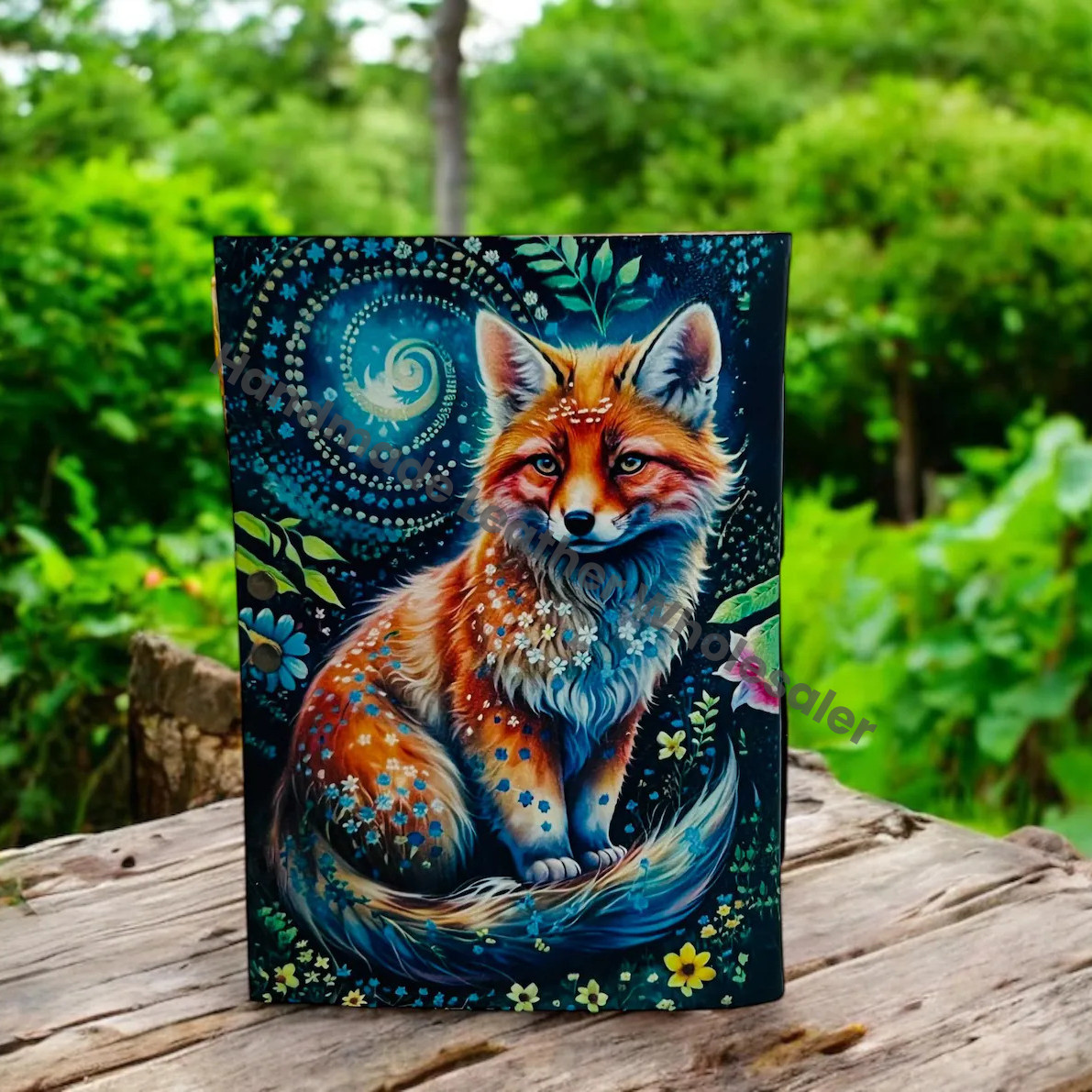 Fox Vintage Handmade Grimoire leather Journal