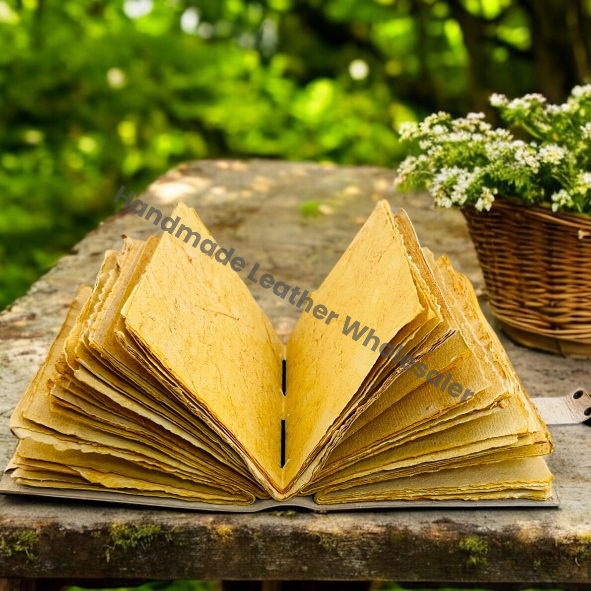 Fox Vintage Handmade Grimoire leather Journal