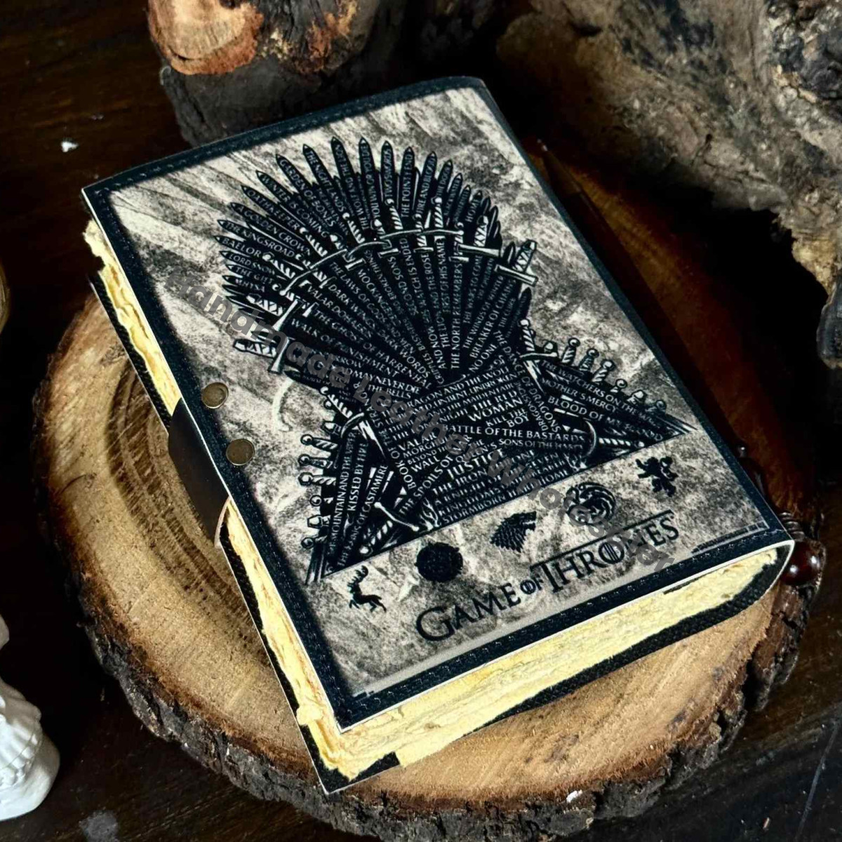 Game of Thrones Leather Journal Iron Sword Thrones Grimoire Book of Shadows Witchcraft Spell Book Wiccan Notebook Pagan Diary