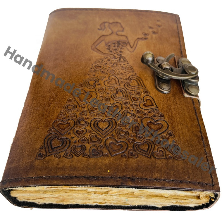 Genuine Celtic Leather Thermal Binding Hardcover Journal Handmade Fairy Notebook Diary SketchBook Vintage Design Gift