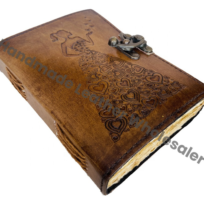 Genuine Celtic Leather Thermal Binding Hardcover Journal Handmade Fairy Notebook Diary SketchBook Vintage Design Gift