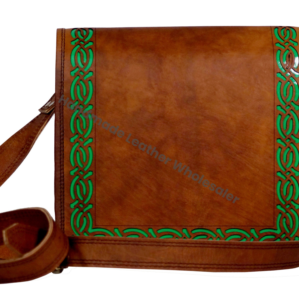 Genuine Goat Leather Woman Cut Work Tree of Life Design Shoulder & Unisex Distressed Laptop Shoulder Cut Work Bag Unbreakable