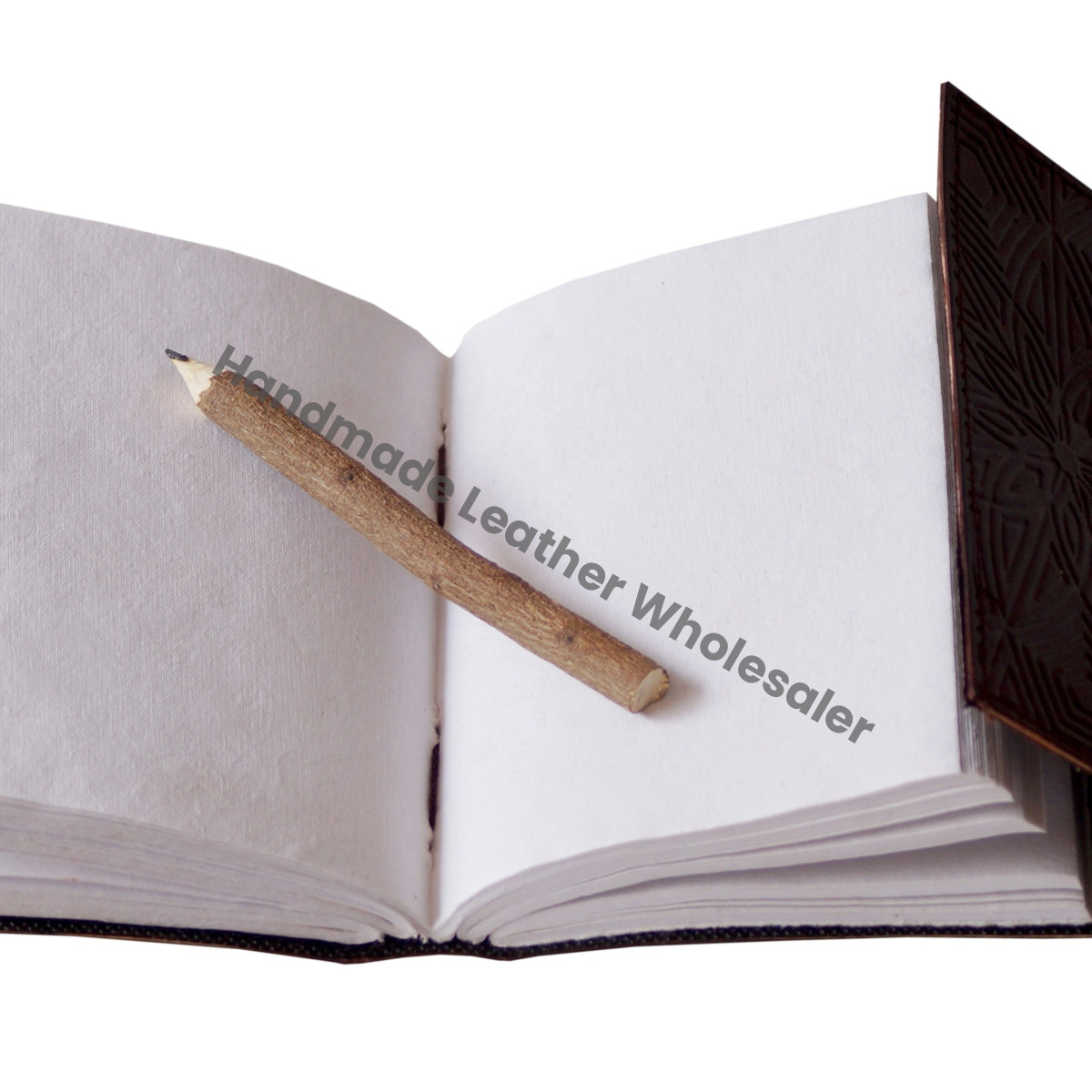 Genuine Handmade Antique Design Embossed Spiral Hardcover Leather Notebook Sketchbook Anchor Journal Book Shadows Paper Gift