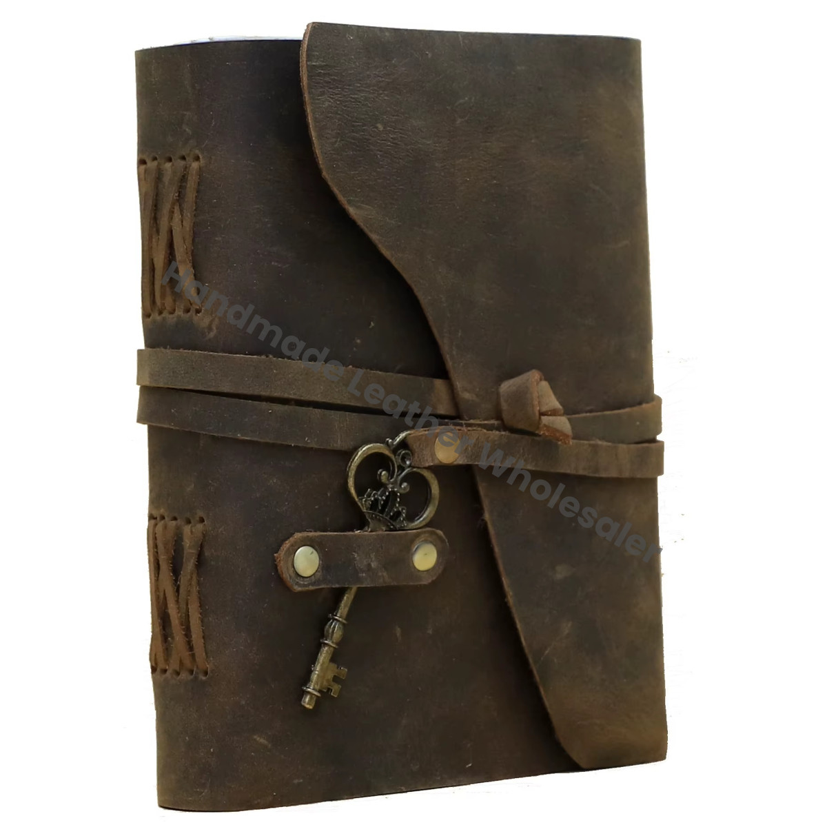 Genuine Handmade Antique Soft Leather With Key Bound Journal Design Sketchbook & Notebook Day Planner Best Gift for Unisex