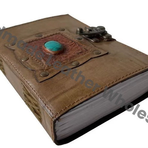Genuine Leather Bound Handmade Vintage Antique Look Journal Diary Notebook Travel Book Charcoal Gift Eco-friendly Paper