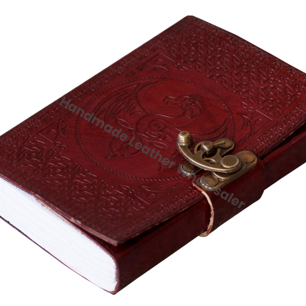 Genuine Leather Journal Dragon Embossed Book of Shadows Handmade Notebook & Sketchbook Scrapbook