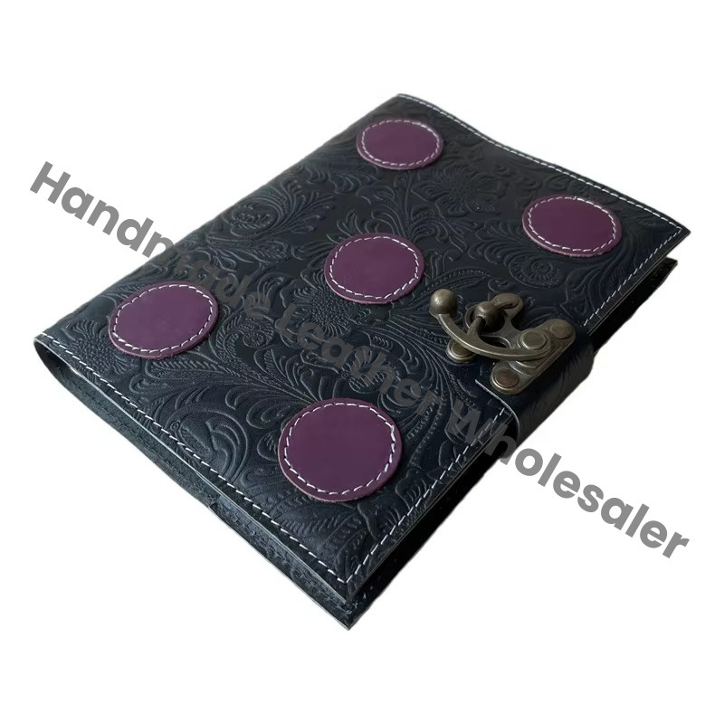 Genuine Leather Journal Soft Garden Flower Notebook Blank Vintage High Quality Eco-friendly Paper Custom Gift Deckle