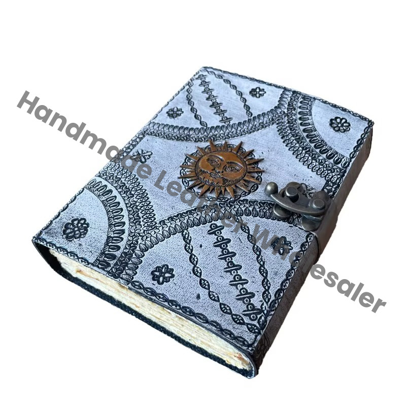 Goddess Sun Book of Shadows Journal for Writing Men & Women School Supplies Antique Embossed Travel Planner Notebook Diary