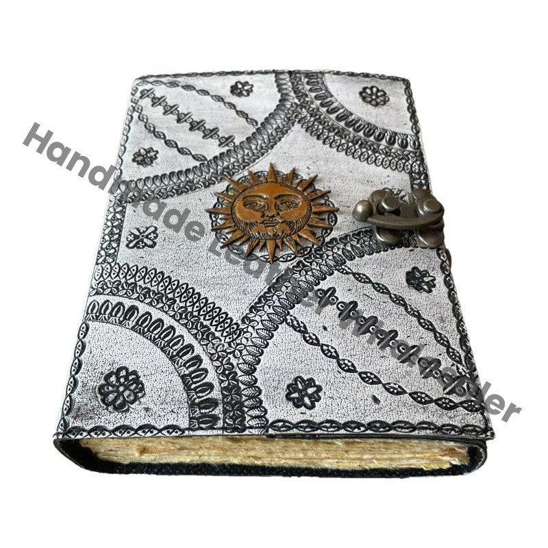 Goddess Sun Book of Shadows Journal for Writing Men & Women School Supplies Antique Embossed Travel Planner Notebook Diary