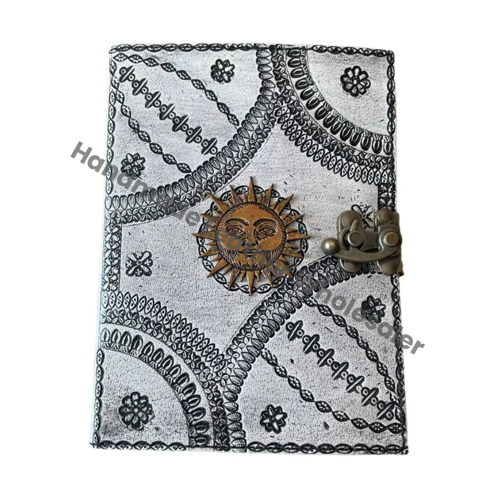 Goddess Sun Book of Shadows Journal for Writing Men & Women School Supplies Antique Embossed Travel Planner Notebook Diary