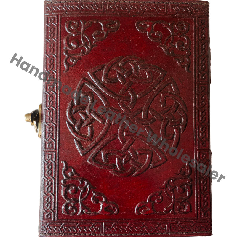 Goddess Sun Moon Embossed Leather Hardcover Diary Gift Notebook Logo Perfect Gift Genuine Deckle Paper Notebooks