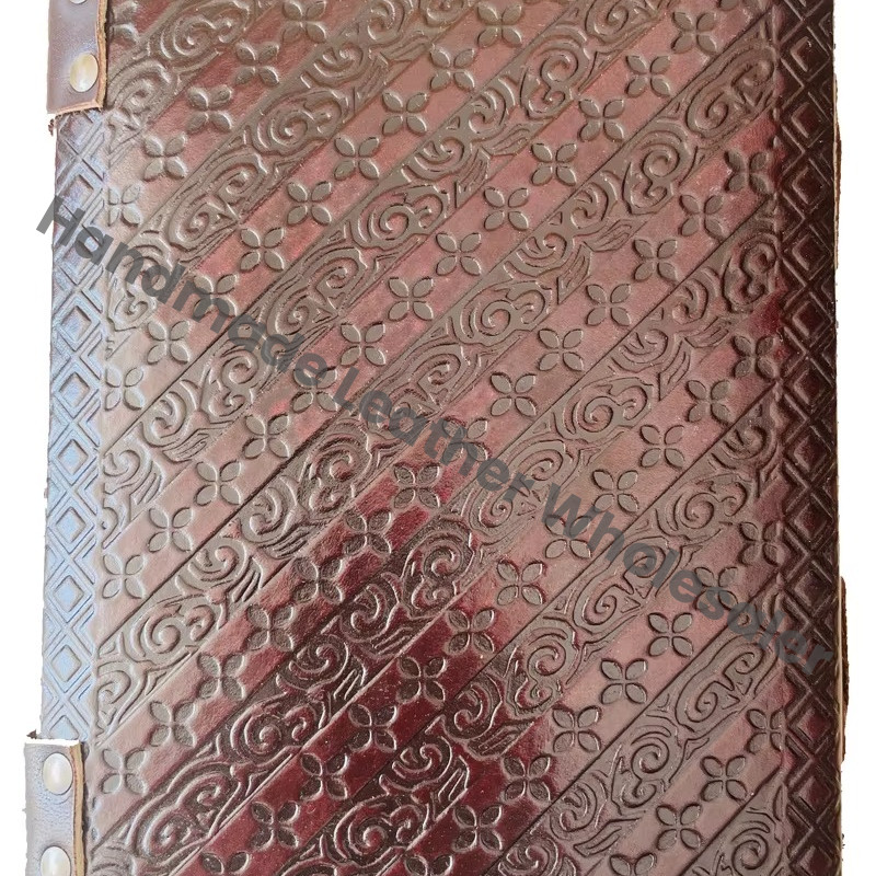 Grimoire Book Leather Sketchbook Fantasy Notebook Fantasy Mermaid Embossed Handmade Spell Blank Diary Planner Organizer