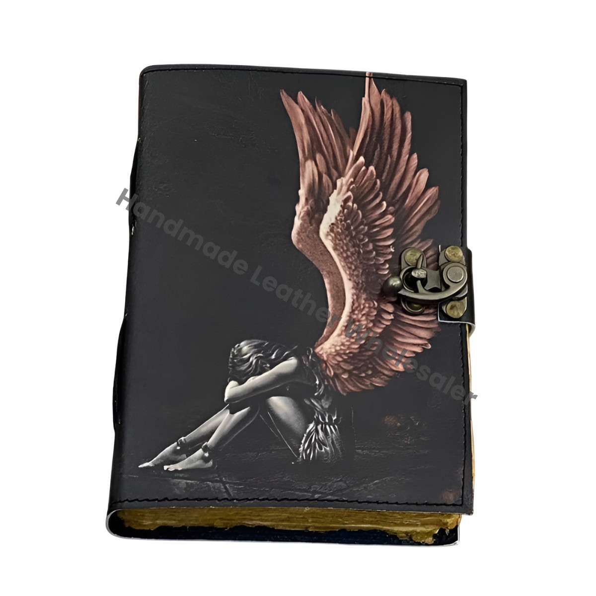 Grimoire Handmade Leather journal blank spell book of shadows Witchcraft Notebook