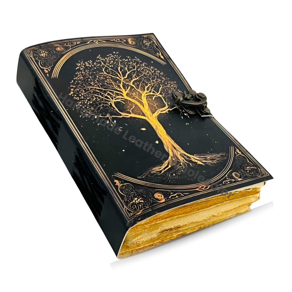 Grimoire leather journal Notebook Tree of Life Journal, Blank spell book of shadows Leather Celestial Gifts