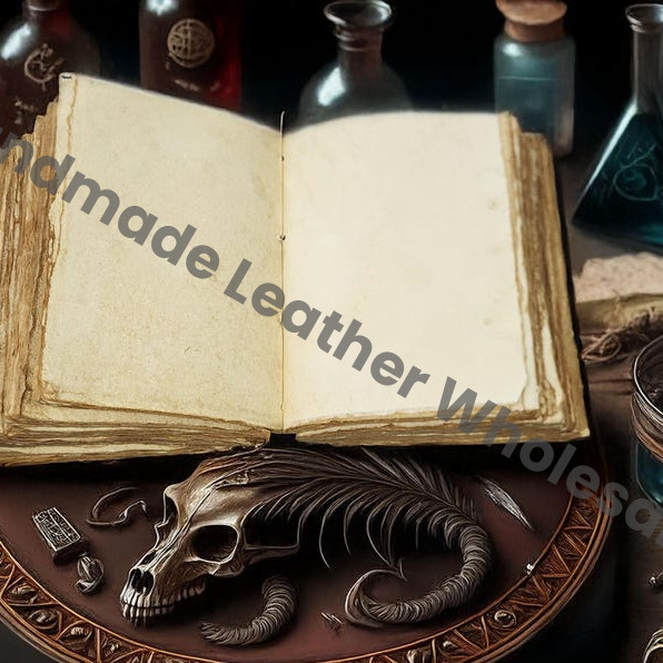 Grimoire The Book Of Spell Hand Embossed Leather Notebook For Witchcraft, Book Of Shadows, Sketchbook For Witchcraft and Spell.