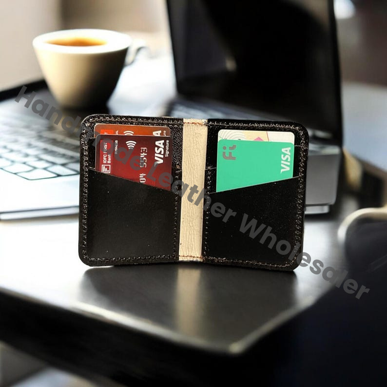 Halloween Leather Bifold Wallet, Personalized Card Holder