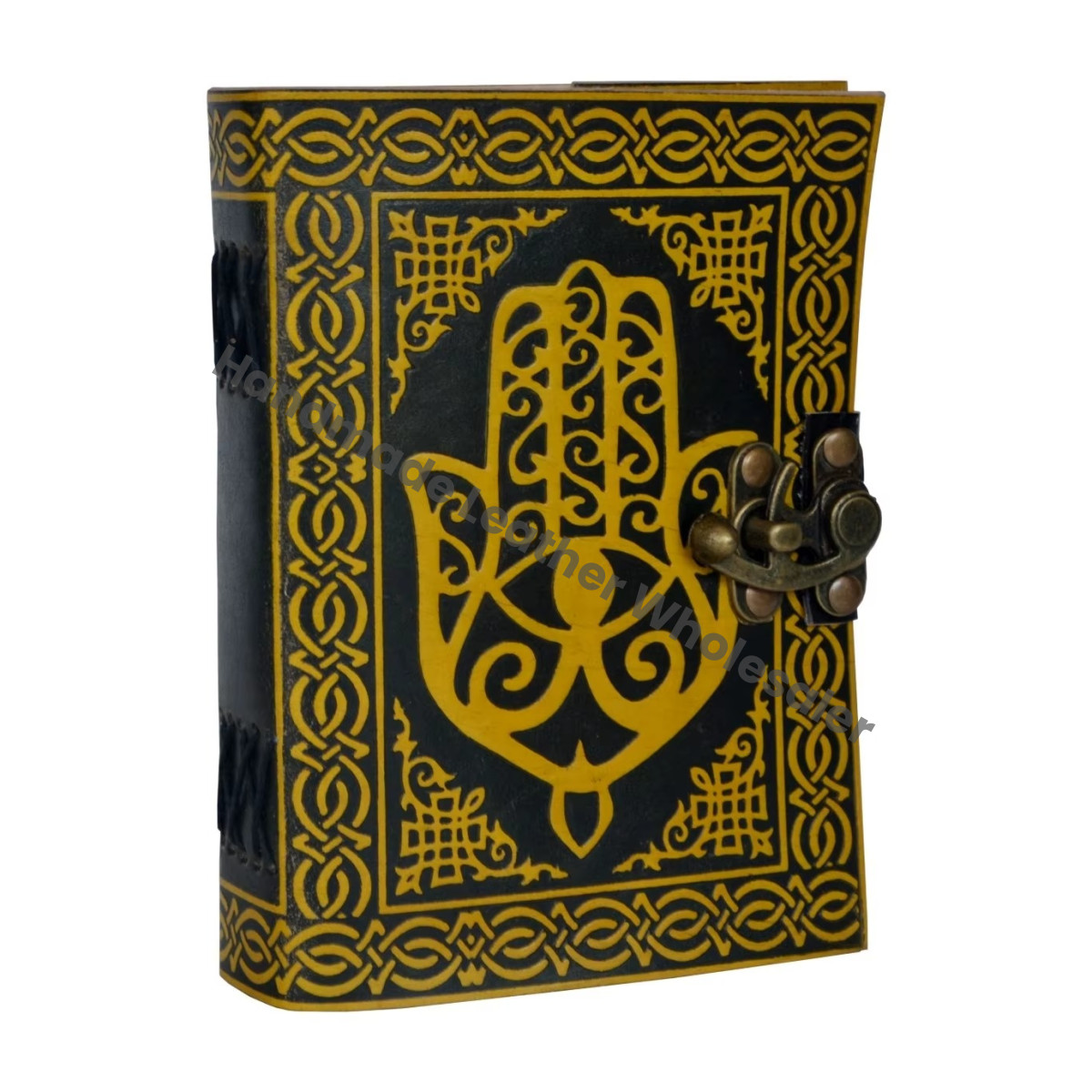 Hamsa Book of Spell Sketchbook Journal Hand of Hamsa Leather Journal Hand Notebook Vintage Handmade Woman Large Supplies Diary