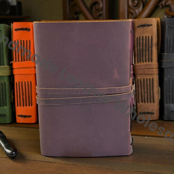 Handbound Leather Journal with Antique Key | Vintage Blank Paper