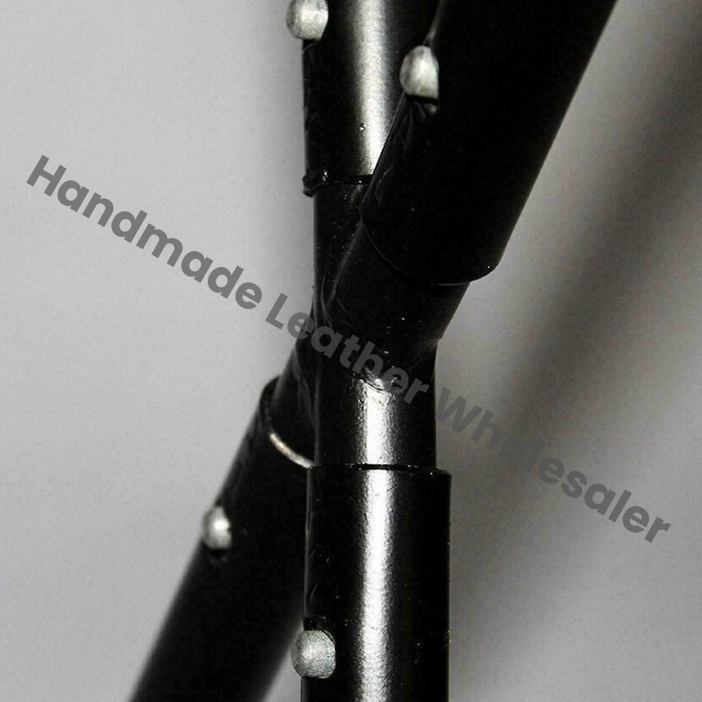 Handcrafted Brown Leather Butterfly Chair: Folding Accent Seating