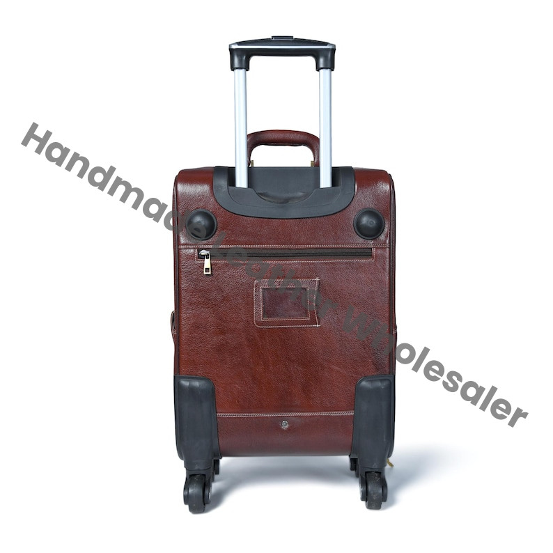 Handcrafted Buffalo Leather Carry-On Trolley Bag