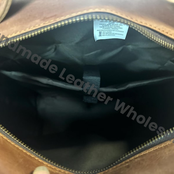 Handcrafted Full-Grain Leather Rolling Travel Bag