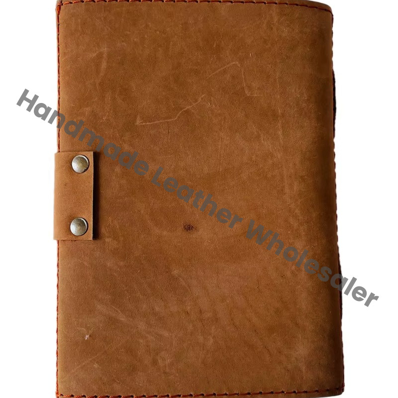 Handmade Book of Shadows Vintage Leather Journals Seven Stone Notebook Brown Drawing Sketchbook Deckle Edge Paper Daily Planner