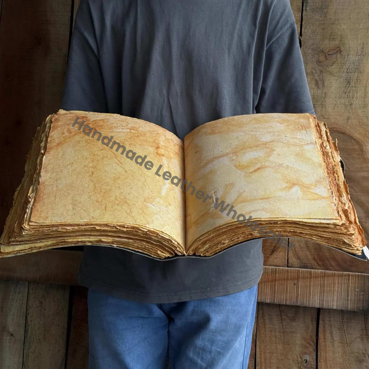 Handmade Buffalo Leather Journal: Vintage Blank Book of Shadows.
