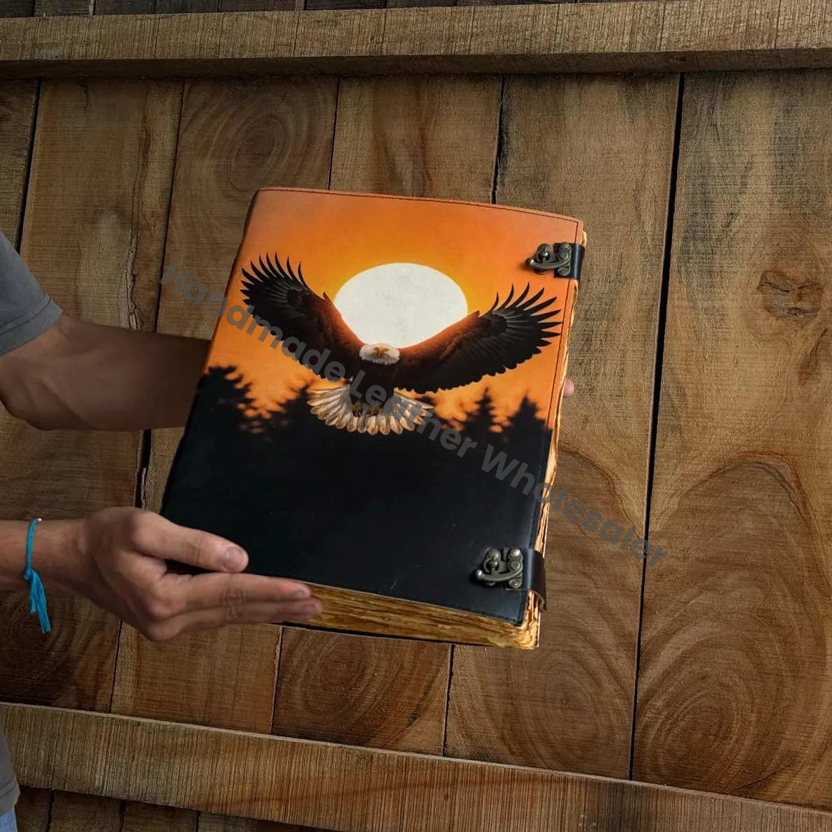 Handmade Buffalo Leather Journal: Vintage Blank Book of Shadows.