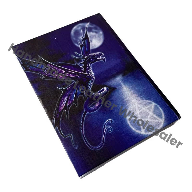 Handmade Dragon DND Design Address Book 100 Sheets Hard Cover Eco-friendly Paper Custom Logo Printed Cardboard Cotton White Gift