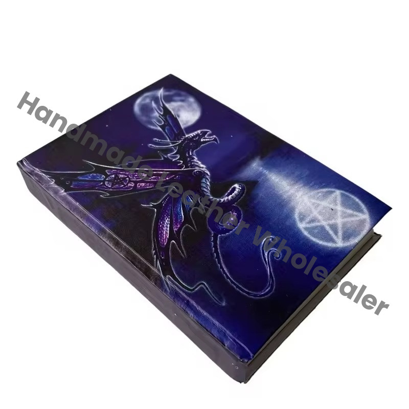 Handmade Dragon DND Design Address Book 100 Sheets Hard Cover Eco-friendly Paper Custom Logo Printed Cardboard Cotton White Gift