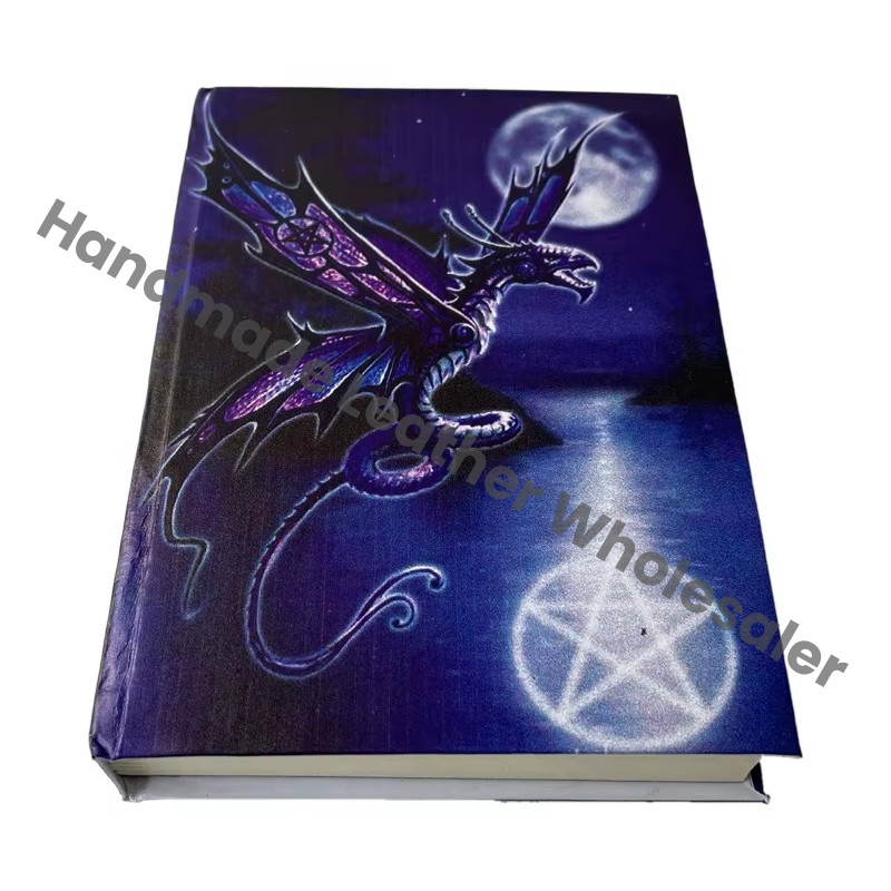 Handmade Dragon DND Design Address Book 100 Sheets Hard Cover Eco-friendly Paper Custom Logo Printed Cardboard Cotton White Gift