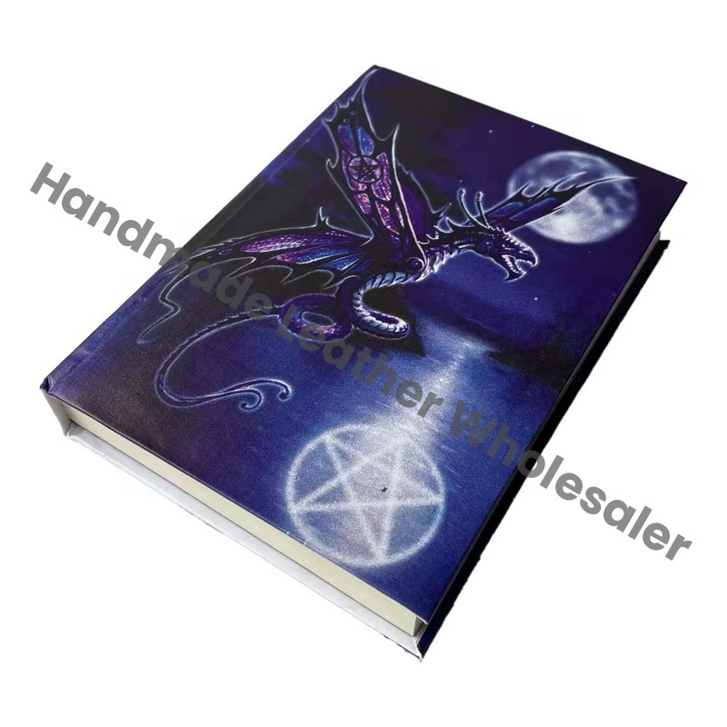 Handmade Dragon DND Design Address Book 100 Sheets Hard Cover Eco-friendly Paper Custom Logo Printed Cardboard Cotton White Gift