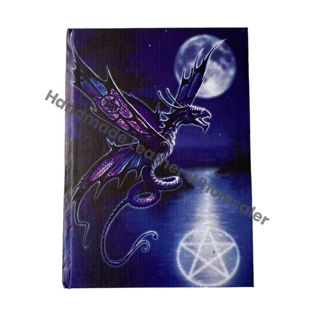 Handmade Dragon DND Design Address Book 100 Sheets Hard Cover Eco-friendly Paper Custom Logo Printed Cardboard Cotton White Gift